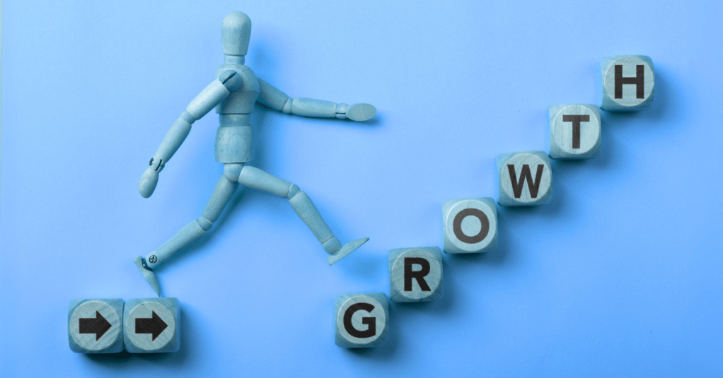 Illustration of an upward arrow made of leaves and branches, symbolizing growth, progress, and personal development.